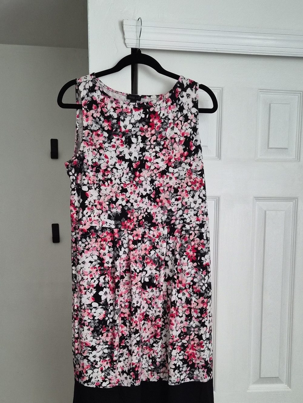 J Jill Sleeveless Pink Floral A-Line Dress